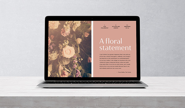 Floral website design