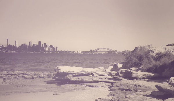 Photograph of Sydney Harbour from Milk Beach