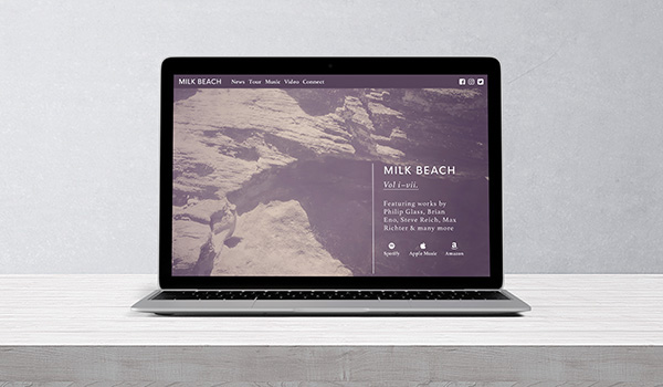 Website for Milk Beach