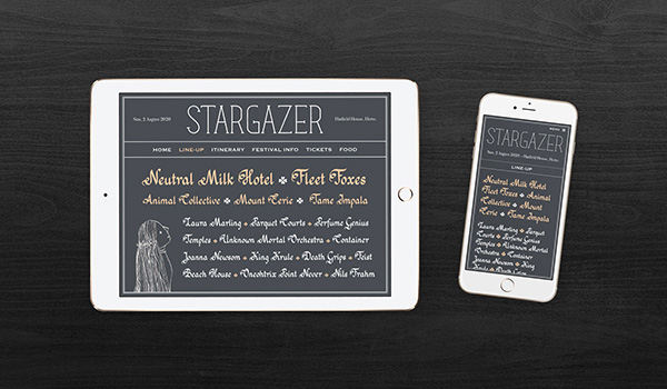 Line-up for Stargazer website